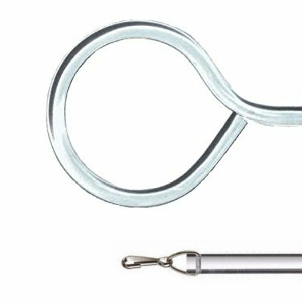 Metal keyring with attached clasp.