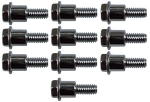 Ten hex bolts arranged in two rows.