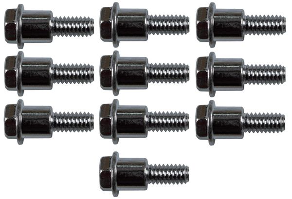 Ten hex bolts arranged in two rows.